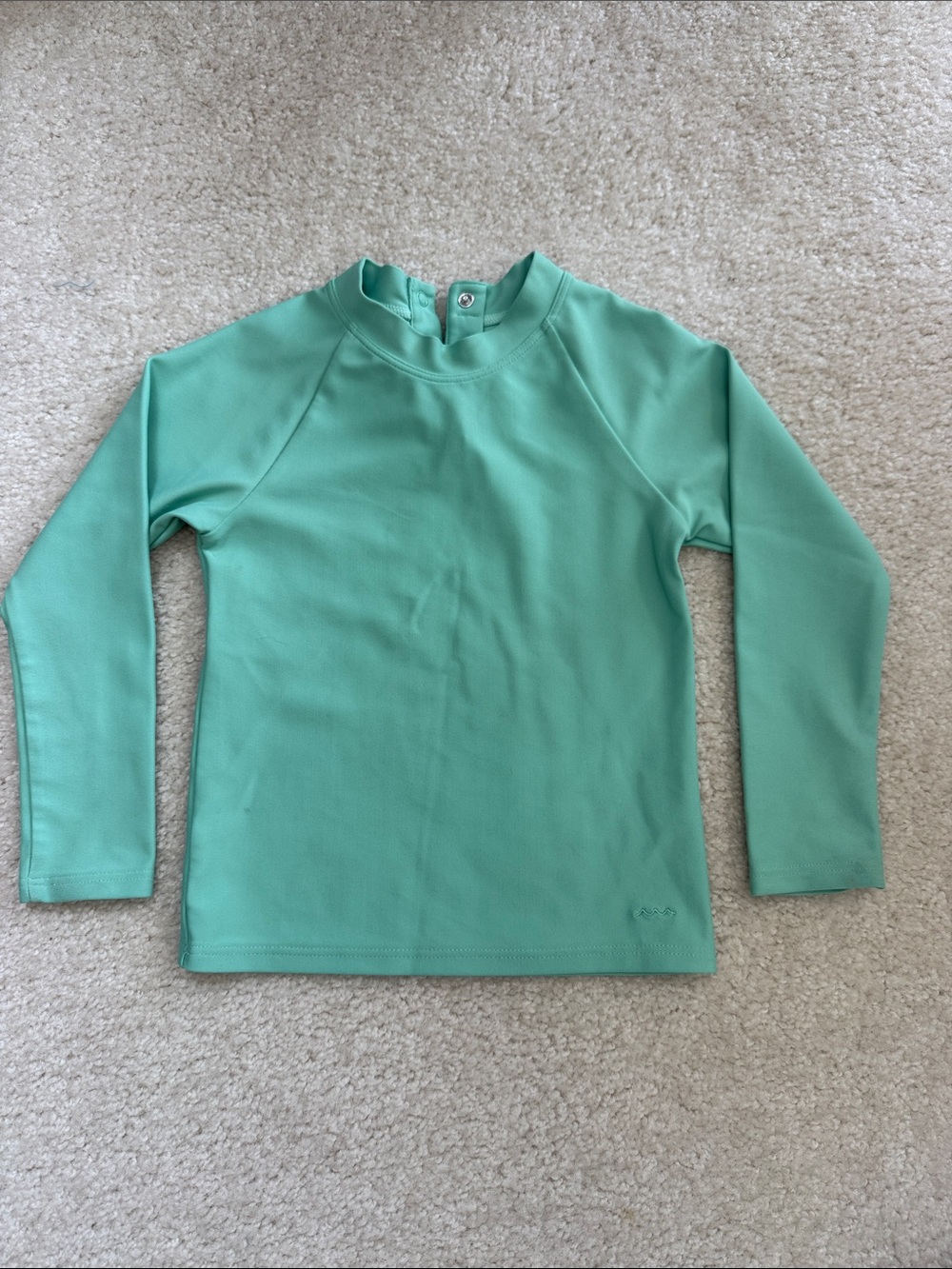 Minnow Swim Kids Long Sleeve Green Rash Guard 3/4T
